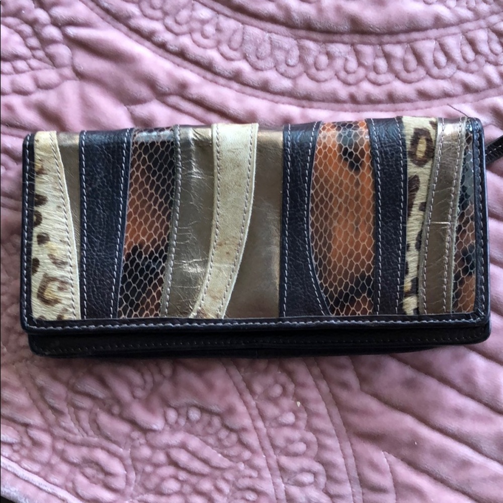 Genuine Leather Wallet Patchwork Style - image 1